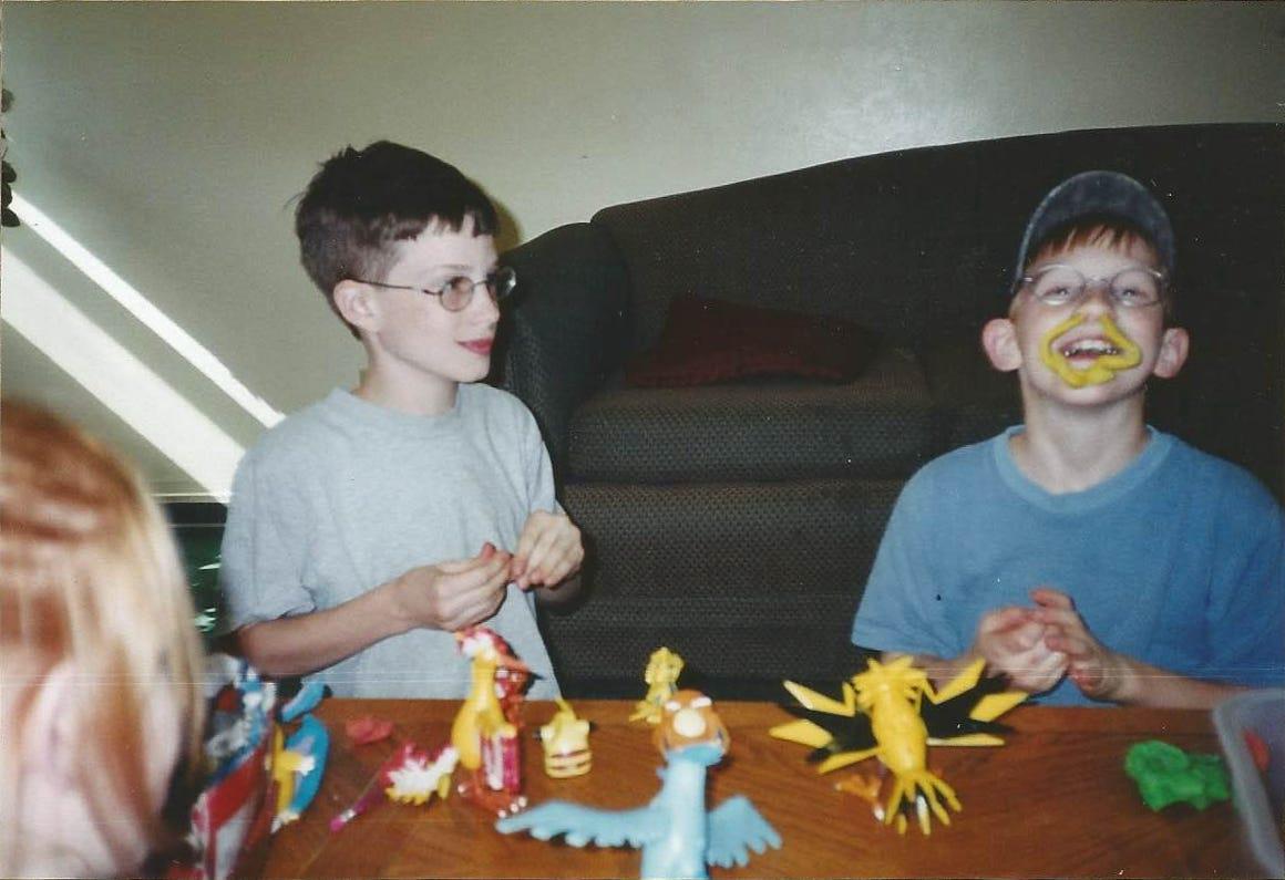 Ethan and his siblings got all three legendary bird Pokémon figures for Christmas. His sister got Articuno, he got Zapdos, and his brother got Moltres