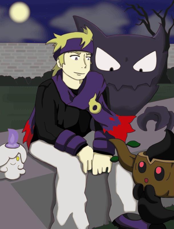 I drew the Morty artwork due to the fact that I really like his design and ghost types are usually one of my favorite typing. I also like to draw a somewhat spooky setting since it was near Halloween when I first made the artwork.